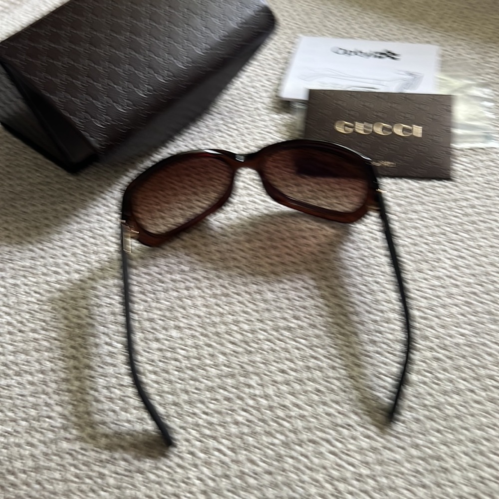 NWOT GUCCI GG3715/S Oversized brown sunglasses - Picture 4 of 6